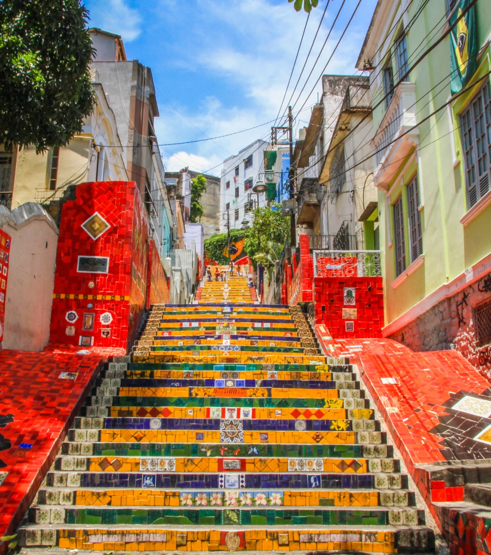 Escadaria Selarón colorful mosaic steps in Rio de Janeiro