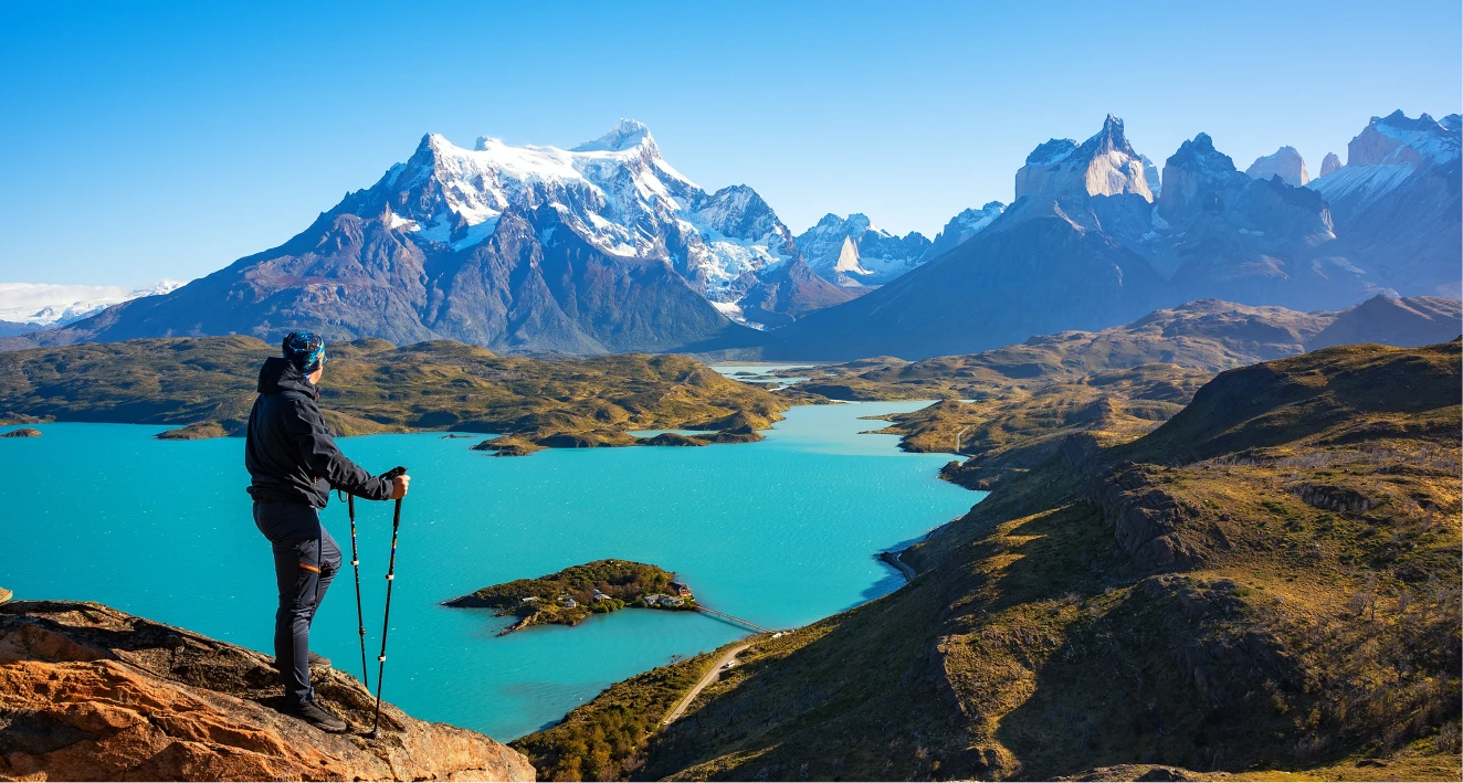 Patagonian peaks and fjords in Chile